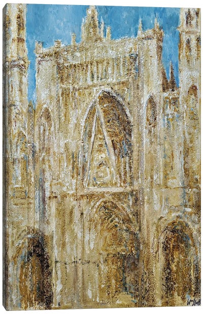 Rouen Cathedral In Lace IV Canvas Art Print - Wayne Sleeth