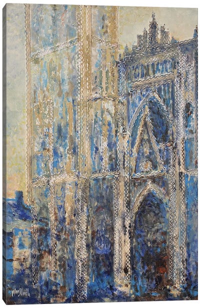 Rouen Cathedral With Lace, N° 5 Canvas Art Print - Artists Like Monet