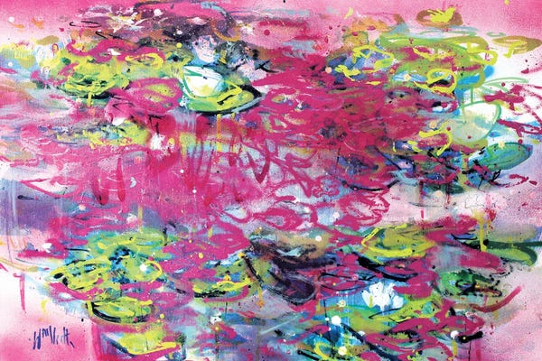 Water Lilies: Monet Monet Monet In Carmin by Wayne Sleeth