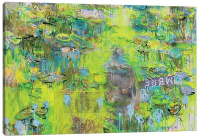 A L'Ombre De Monet (In The Shadow Of Monet) Canvas Art Print - Water Lilies Collection