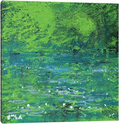 Giverny, Harmony In Green Canvas Art Print - Water Lilies Collection