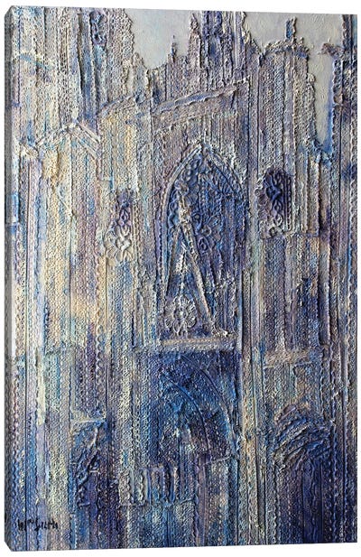 Rouen Cathedral In Lace No.7 Canvas Art Print - Wayne Sleeth