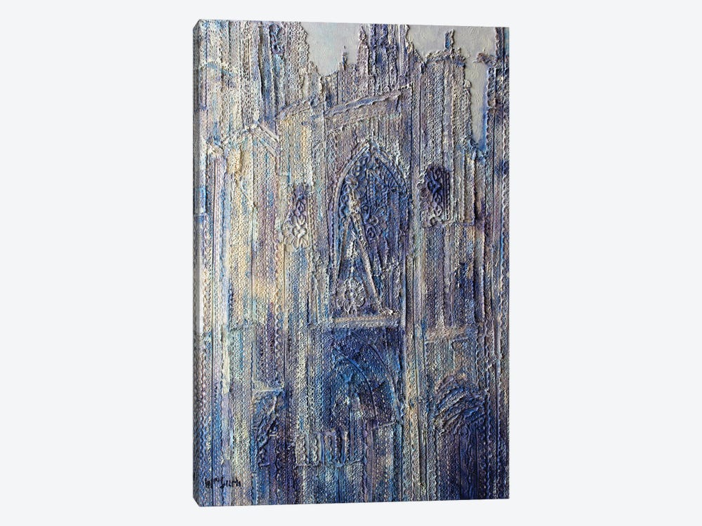 Rouen Cathedral In Lace No.7 1-piece Canvas Wall Art