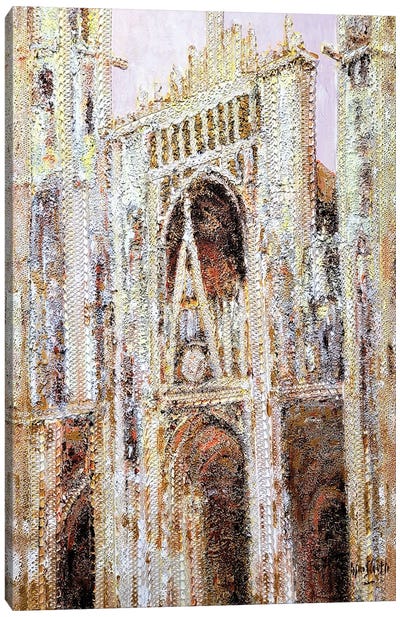 Rouen Cathedral In Lace No.11 Canvas Art Print - Wayne Sleeth