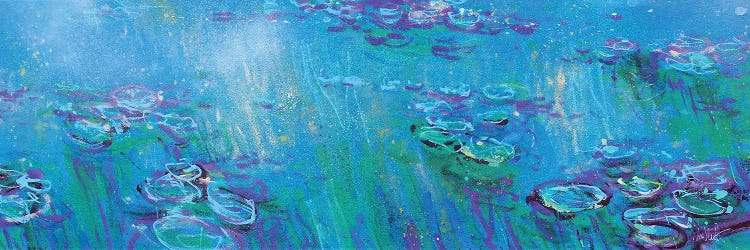 Giverny Panorama In Fluo Blue by Wayne Sleeth wall art