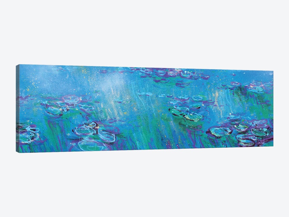 Giverny Panorama In Fluo Blue by Wayne Sleeth 1-piece Art Print