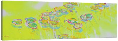 Giverny Panorama In Fluo Yellow Canvas Art Print - Giverny