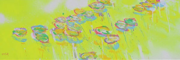 Normandy: Giverny Panorama In Fluo Yellow by Wayne Sleeth