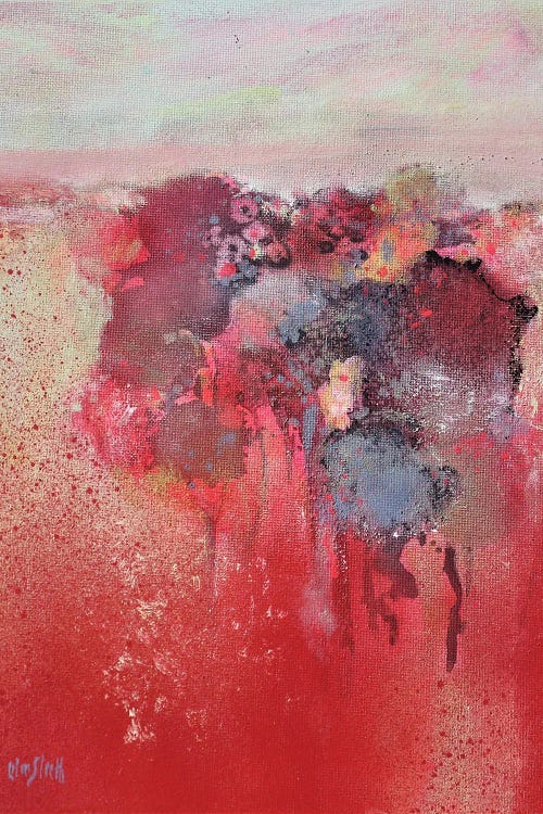 Trees In A Red Landscape by Wayne Sleeth wall art