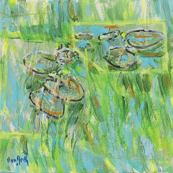 Wayne Sleeth: Giverny Waterlilies Study by Wayne Sleeth
