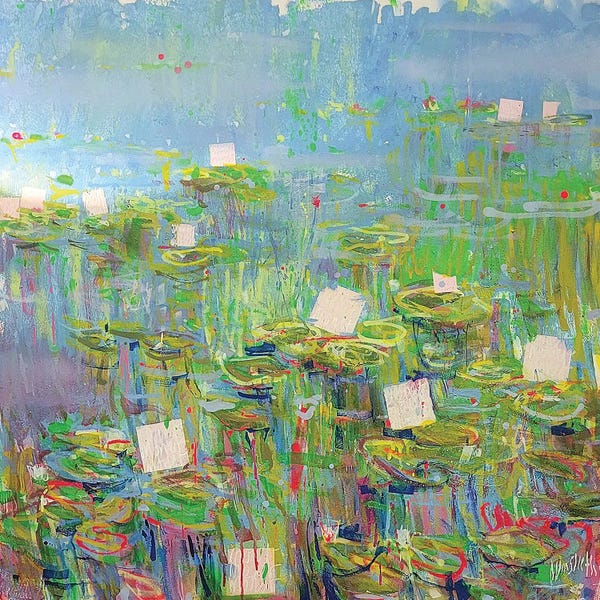 Wayne Sleeth: Street Art Waterlilies by Wayne Sleeth