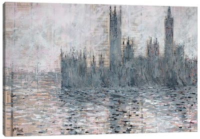 Westminster, Gray Canvas Art Print - Artists Like Monet