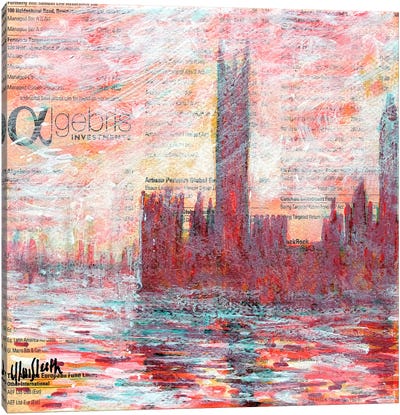 Westminster, Red Canvas Art Print - Artists Like Monet