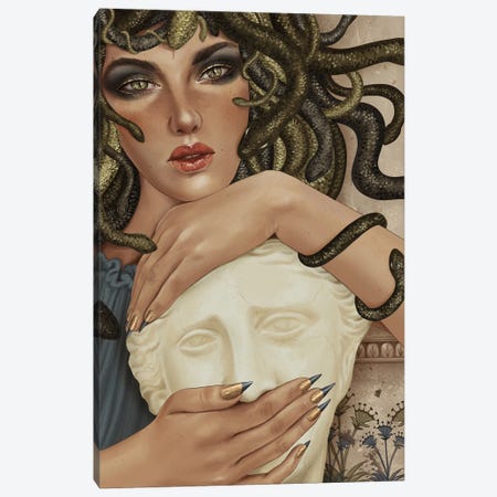 Medusa Canvas Print #WSM30} by Wassermoth Canvas Wall Art