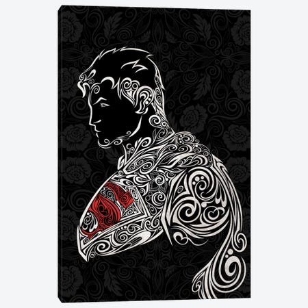The Man of Carbon Steel in Black Canvas Print #WSS8} by 5by5collective Canvas Wall Art