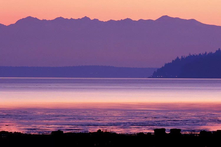 Pastel Sunset Over Puget Sound, Washington, USA