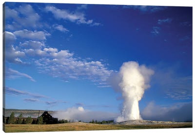 Eruption Blast, Old Faithful Geyser, Upper Geyser Basin, Yellowstone National Park, Wyoming, USA Canvas Art Print