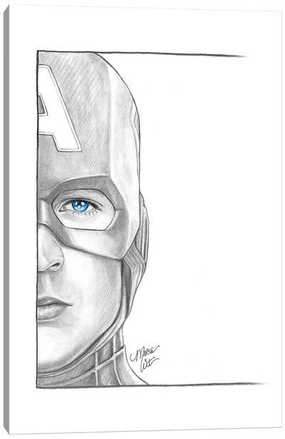 Captain America Canvas Art Print - Marta Wit