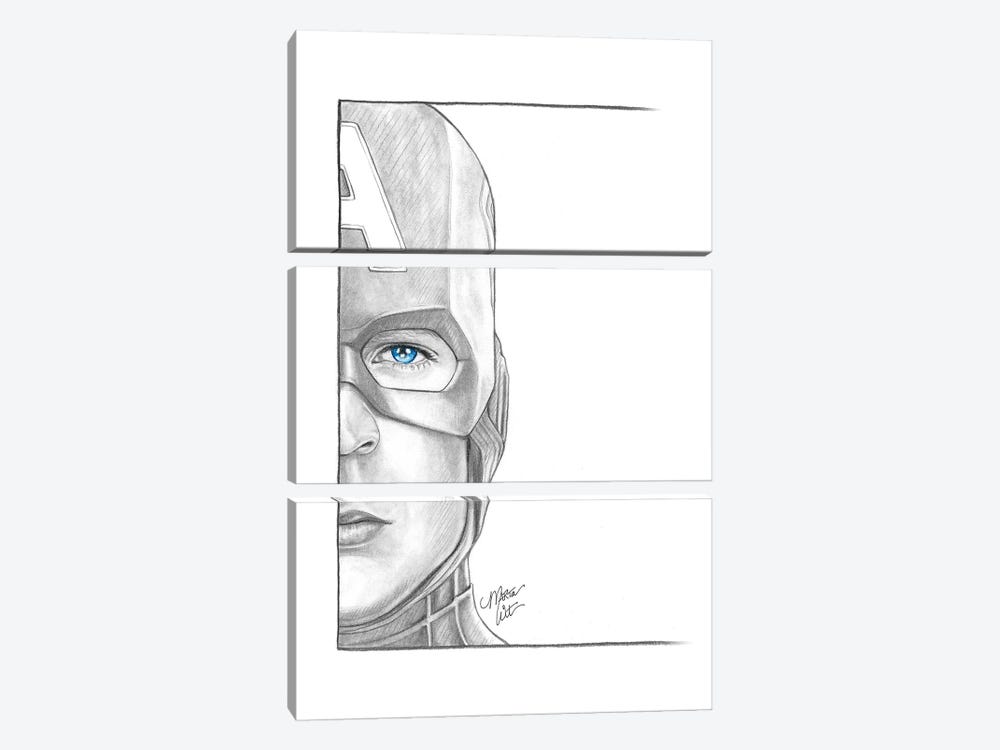 Captain America by Marta Wit 3-piece Canvas Wall Art