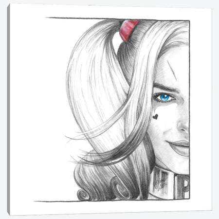 Harley Quinn Canvas Print #WTM44} by Marta Wit Canvas Print