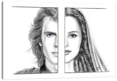 Love Story Canvas Art Print - Star Wars