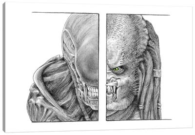 Alien Vs Predator Canvas Art Print - Predator