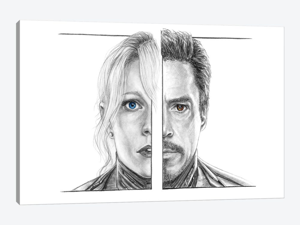 Pepper And Tony by Marta Wit 1-piece Canvas Print