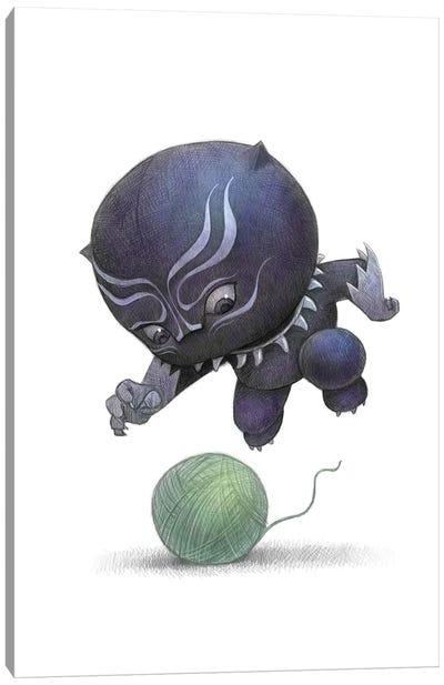 Baby Black Panther Canvas Art Print - Black Panther