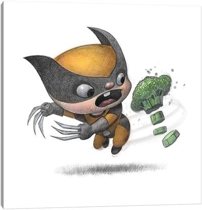 Baby Wolverine Canvas Art Print - Superhero Art