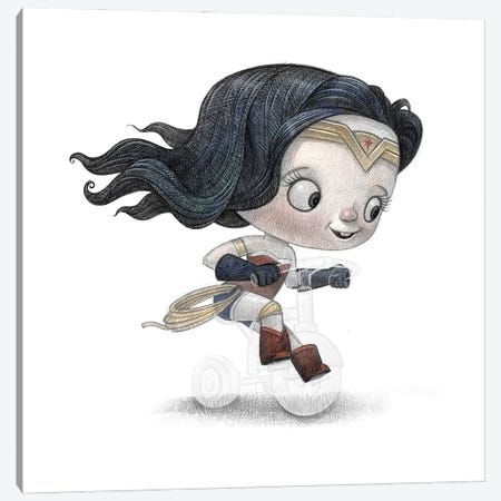 Baby Wonder Woman Canvas Print #WTY112} by Will Terry Canvas Print