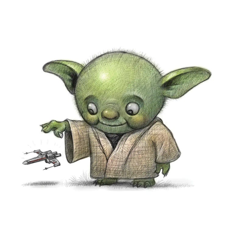 Baby Yoda by Will Terry wall art