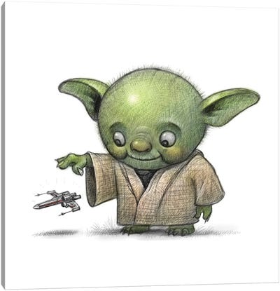 Baby Yoda Canvas Art Print - Star Wars