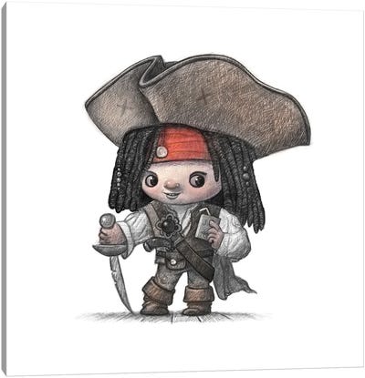 Baby Cap'n Jack Canvas Art Print - Captain Jack Sparrow