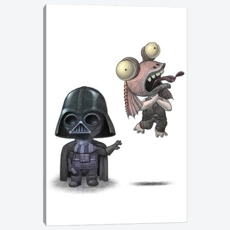 Darth and JarJar Canvas Print #WTY126} by Will Terry Art Print