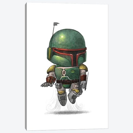 Baby Boba Fett Canvas Print #WTY12} by Will Terry Art Print