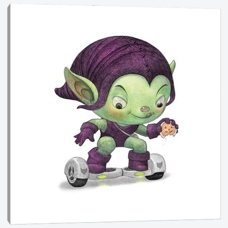 Green Goblin Canvas Print #WTY135} by Will Terry Canvas Artwork