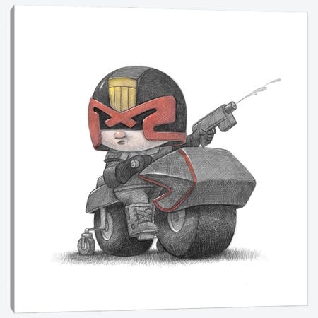 Judge Dredd Canvas Print #WTY143} by Will Terry Canvas Artwork