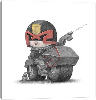 Judge Dredd Canvas Art Print - Other Animated & Comic Strip Characters