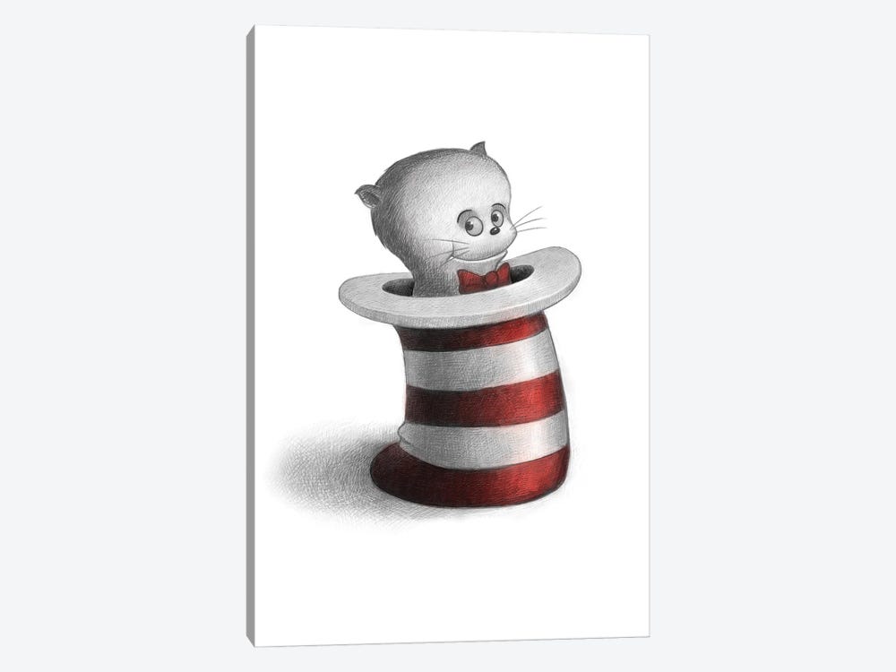 Baby Cat In The Hat by Will Terry 1-piece Canvas Art