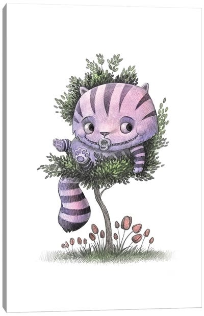 Baby Cheshire Cat Canvas Art Print - Alice In Wonderland