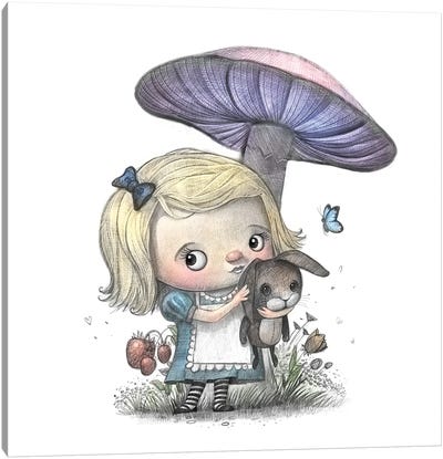 Baby Alice Canvas Art Print - Alice In Wonderland