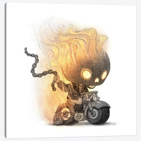 Baby Ghost Rider Canvas Print #WTY38} by Will Terry Canvas Art Print