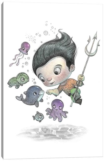 Baby Aquaboy Canvas Art Print - Will Terry