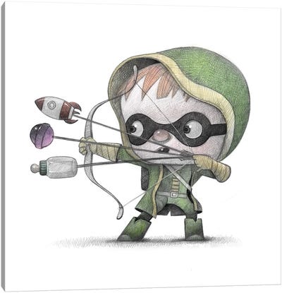 Baby Green Arrow Canvas Art Print - Green Arrow