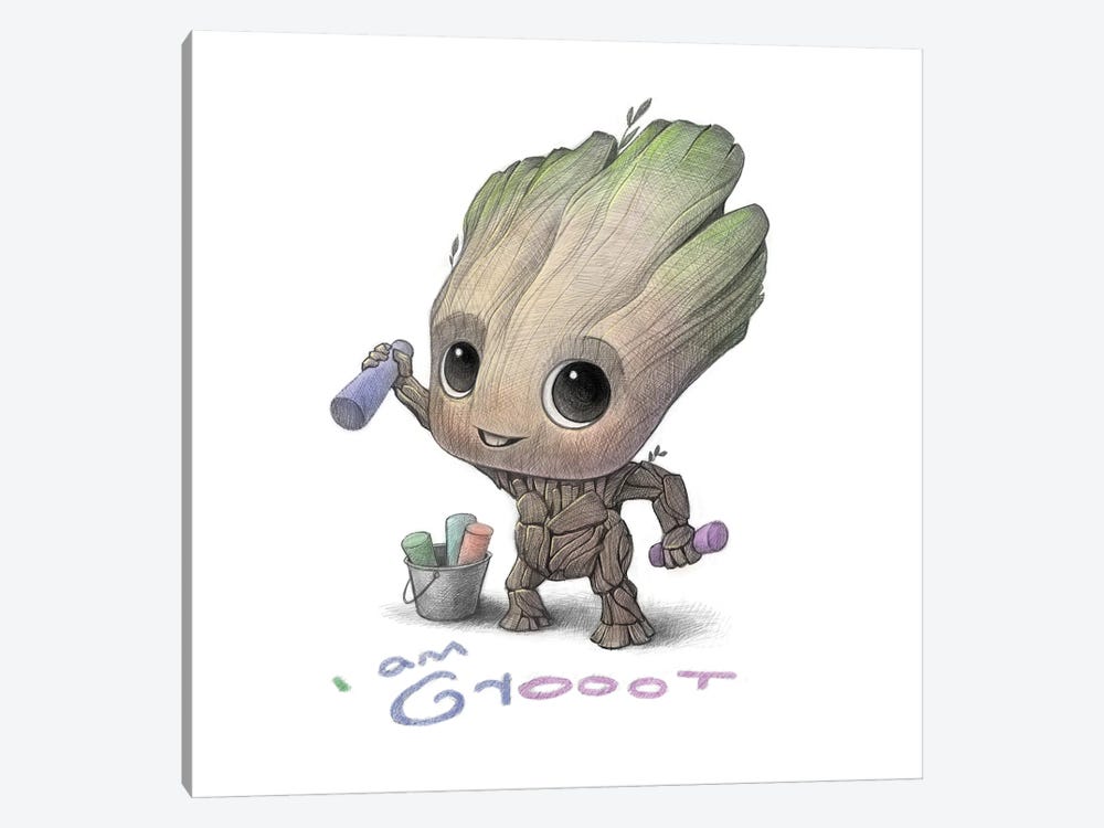 Baby Groot by Will Terry 1-piece Canvas Wall Art