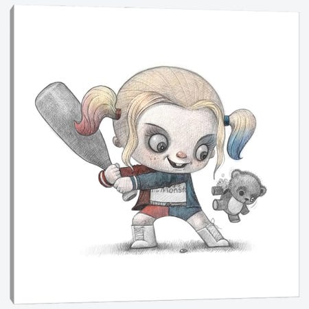 Baby Harley Quinn Canvas Print #WTY48} by Will Terry Canvas Artwork