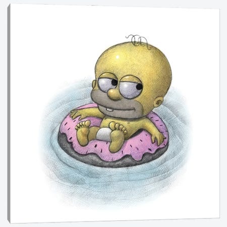 Baby Homer Canvas Print #WTY52} by Will Terry Canvas Art Print