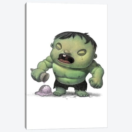 Baby Hulk Canvas Print #WTY53} by Will Terry Canvas Art Print