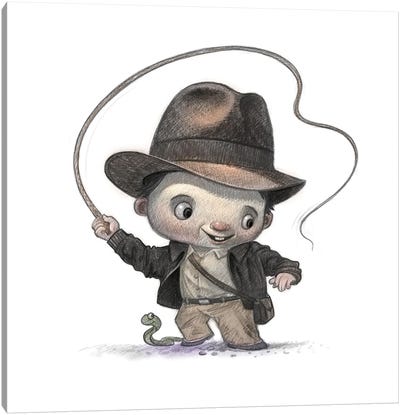 Baby Indiana Jones Canvas Art Print - Will Terry