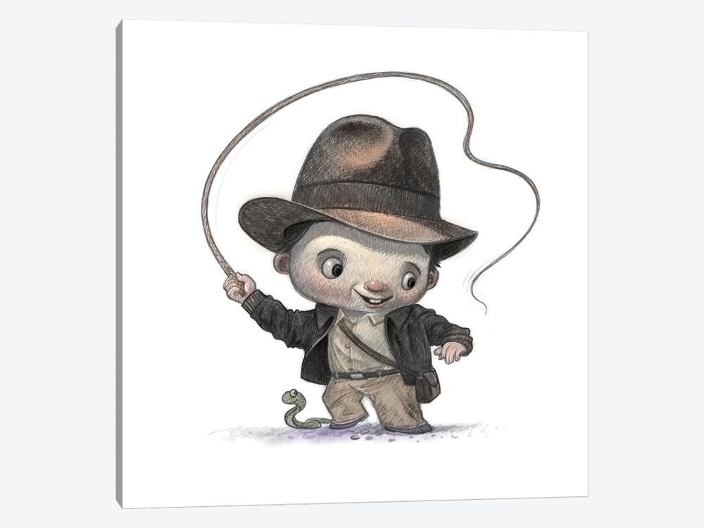 Baby Indiana Jones by Will Terry 1-piece Canvas Artwork